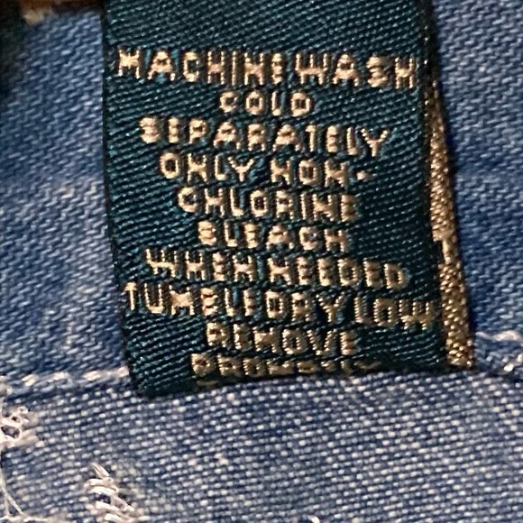 💙 Vintage Express Embroidered High Waist Cotton Jean Shorts, Size: 5/6 - Picture 7 of 9